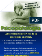 Antecedentes Históricos de La Psicología Anormal.
