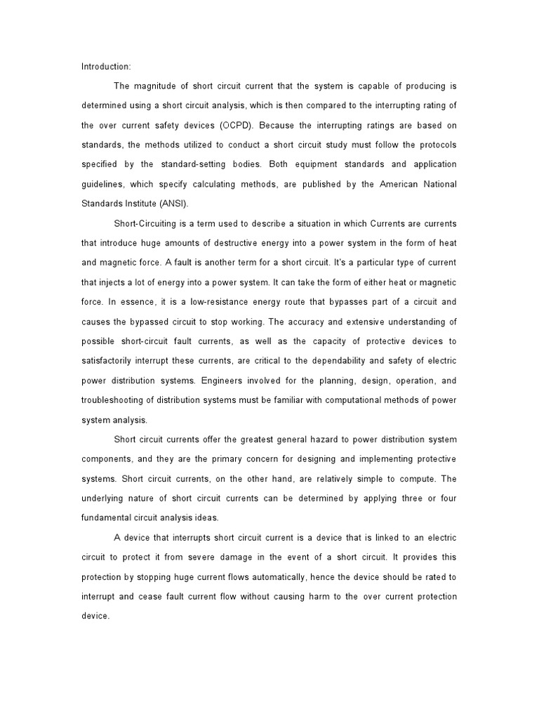 Short Circuit Analysis Download Free PDF Transformer Electric Arc