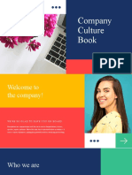 Blue Red Green and Yellow Photo Collage Modern Company Culture Book Presentation