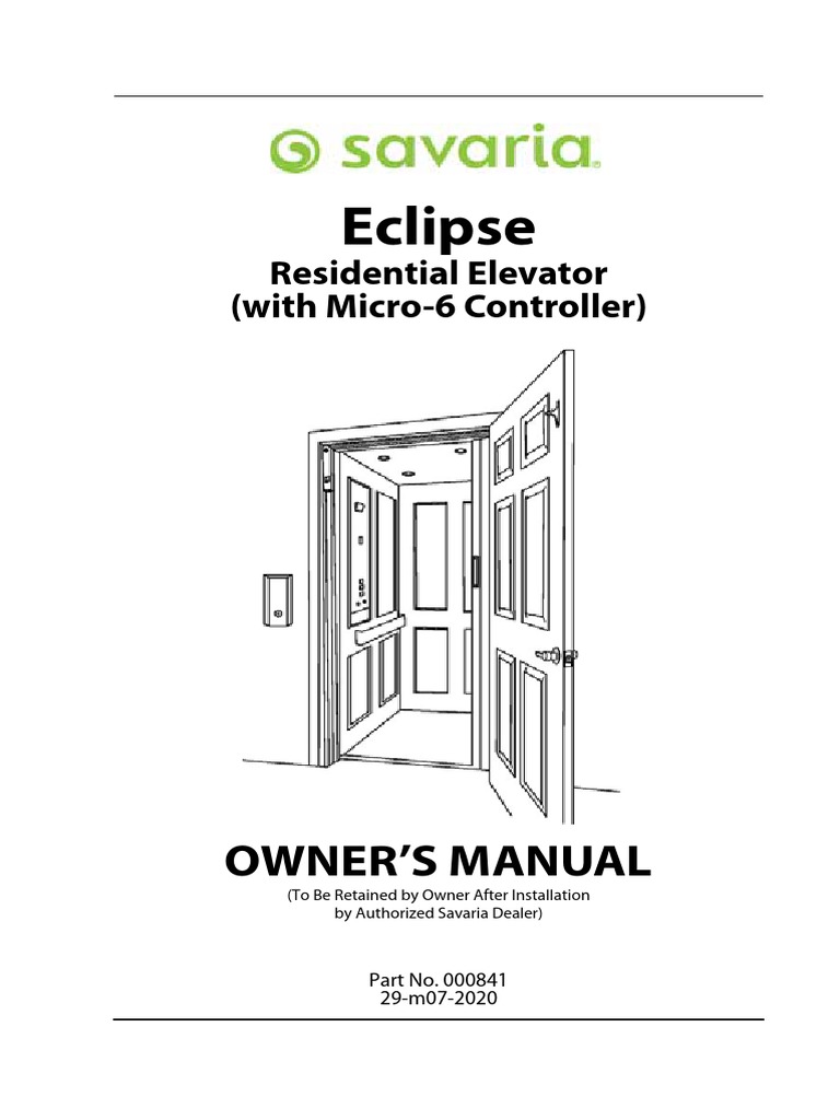 Eclipse Owner's Manual | PDF | Elevator | Door