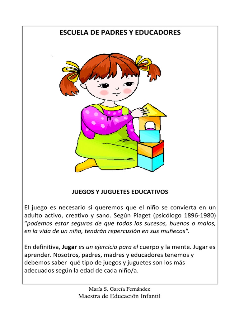Juegos y juguetes educativos por edad | PDF | Juguetes | Educación de ...