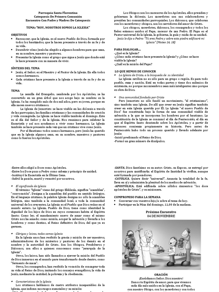 Hoy somos la Iglesia en comunidad | PDF | Iglesia Católica | Cristo ...
