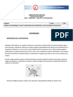 6°básico - Ciencias. Naturales Unidad N°2 Guía N°6 La Fotosintesis