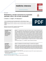 Metabolismo y Terapia Nutricional en El Paciente Quemado Crítico: Una Revisión Actualizada