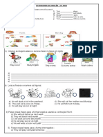 Atividades de Inglês - 8º Ano