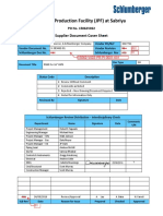 Jurassic Production Facility (JPF) at Sabriya: Supplier Document Cover Sheet