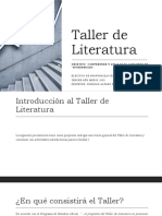 Taller de Literatura Introducción A La Unidad 1 III° Medio