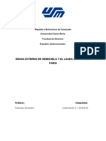 Deuda Externa D Evenezuela y El Laudo Arbitral de Paris