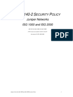 Fips 140-2 S P: Ecurity Olicy Juniper Networks ISG 1000 and ISG 2000