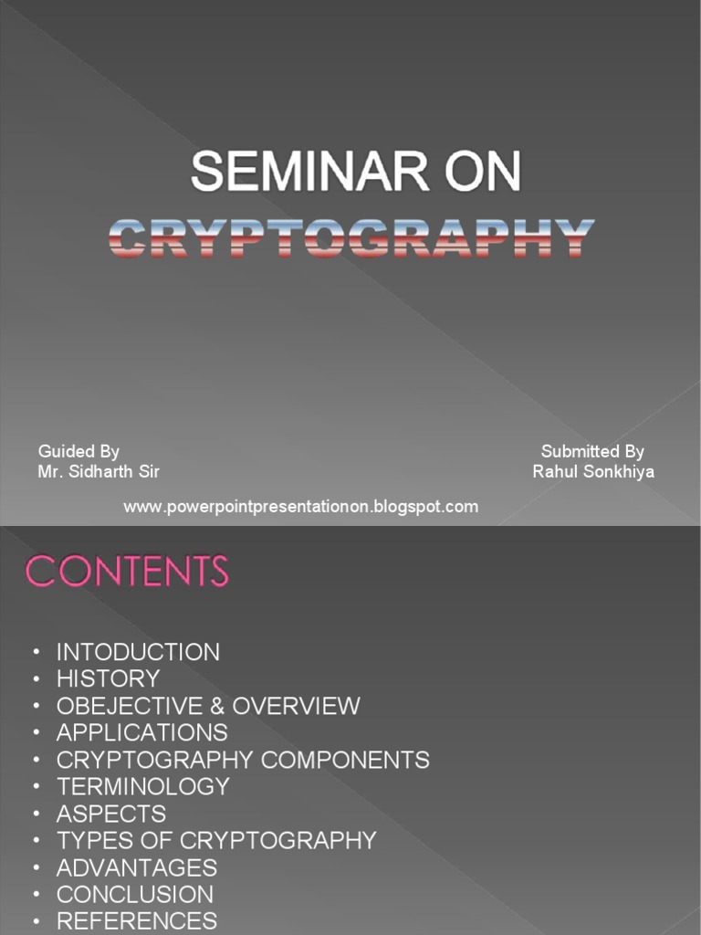 Overview of Cryptography Basics | PDF | Public Key Cryptography ...