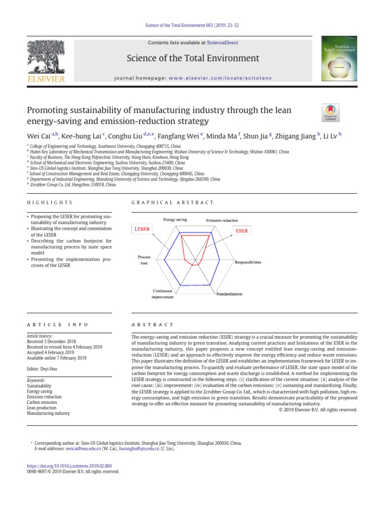 Promoting Sustainability of Manufacturing Industry Through The Lean ...