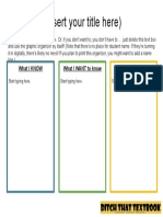 Graphic organizer for knowledge