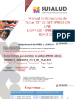 Ugipress Manual de Estructura Tablas TXT Seti Ipress On Line