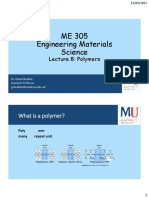 Engineering Materials Lecture on Polymers