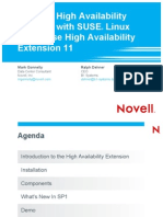 Building High Availability Clusters With SUSE Linux Enterprise High Availability Extension 11