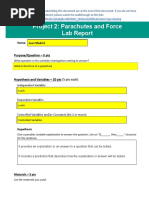 Project 2 - Parachutes and Force - Lab Report