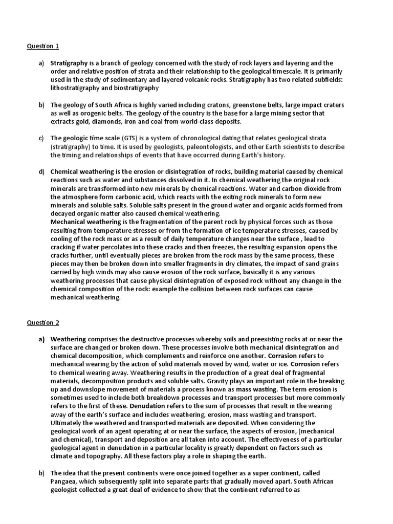 Mechanical Weathering Is The Fragmentation of The Parent Rock by