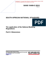 SANS 10400-C:2010: The Application of The National Building Regulations Part C: Dimensions
