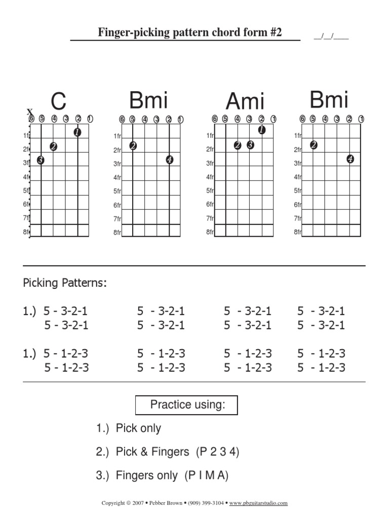 FingerPicking Chord Form 2 PDF Celtic Music American Styles Of Music