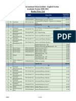 Books Price List: Pakistan International School Jeddah - English Section Academic Session 2020-2021