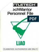 Battletech - MechWarrior Personnel File - Liao