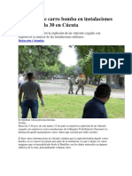 Explosión de Carro Bomba en Instalaciones de La Brigada 30 en Cúcuta