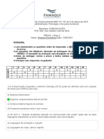 Comunicação e Liderança: Prova de Disciplina