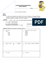 Adicion y Sustraccion de Decimales 6° Basico