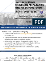 Virtual Orientation on School Form Guidelines