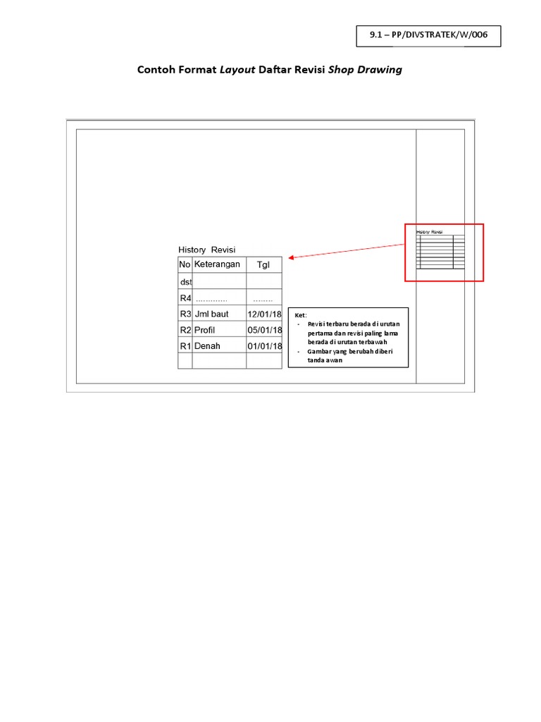 Contoh Format Layout Shop Drawing | PDF
