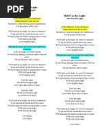 Hold Up The Light Lyrics Only