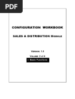 Sap SD Configuration Workbook