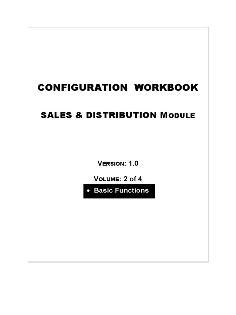 SAP SD Configuration Workbook Volume 2 | PDF | Discounts And Allowances ...