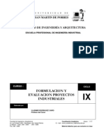 Formulacion y Evaluacion de Proyectos Industriales