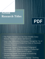 Action Research Titles