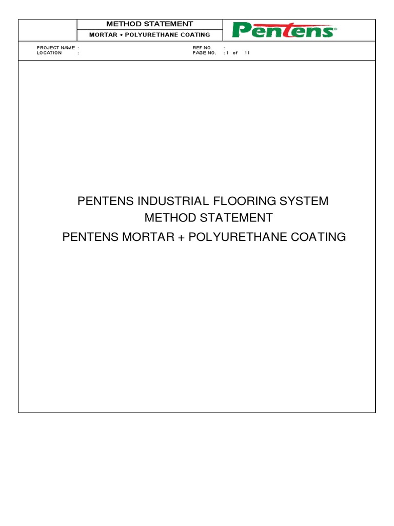 PU Coating Method Statement | PDF | Personal Protective Equipment ...
