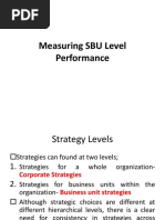 Measuring SBU Level Performance