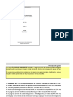 Actividad Evaluativa 6 Presupuesto de Gastos e Ingresos No Operacionales