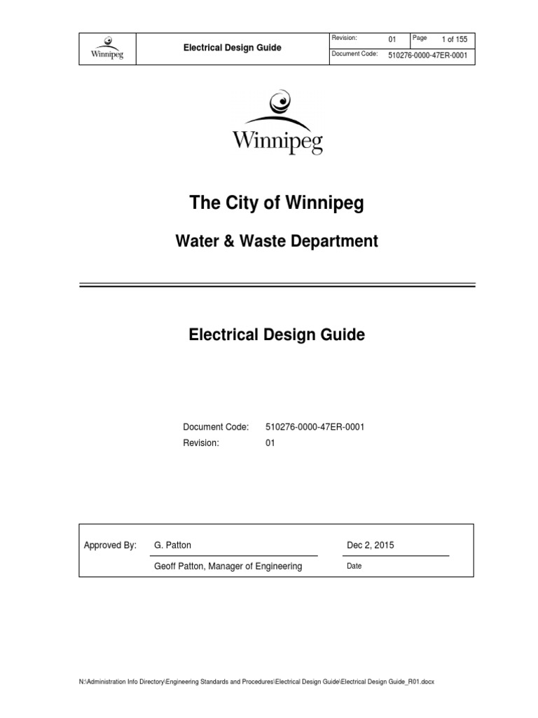ATS-426-2017 Appendix E-Electrical Design Guide | PDF | Electrical ...