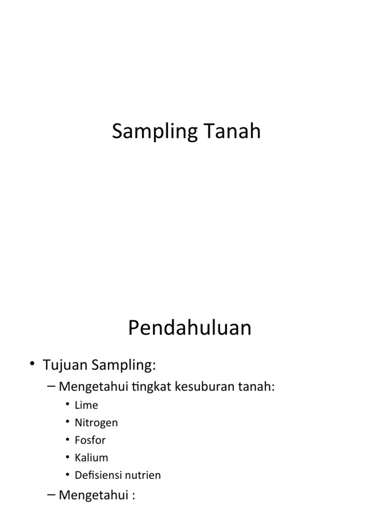 Sampling Tanah | PDF
