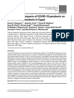 Psychological Impacts of COVID-19 Pandemic On The University Students in Egypt