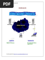 Seminar Report On Mobile IP