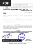 Carta Solicitud de Agua Para El Alcalde