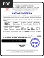 FORMATO MODELO EJEMPLO CARTA DE RESIDENCIA DEL BARRIO LA TOMA