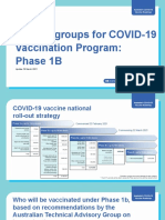 Priority Groups For Covid 19 Vaccination Program Phase 1b - 1