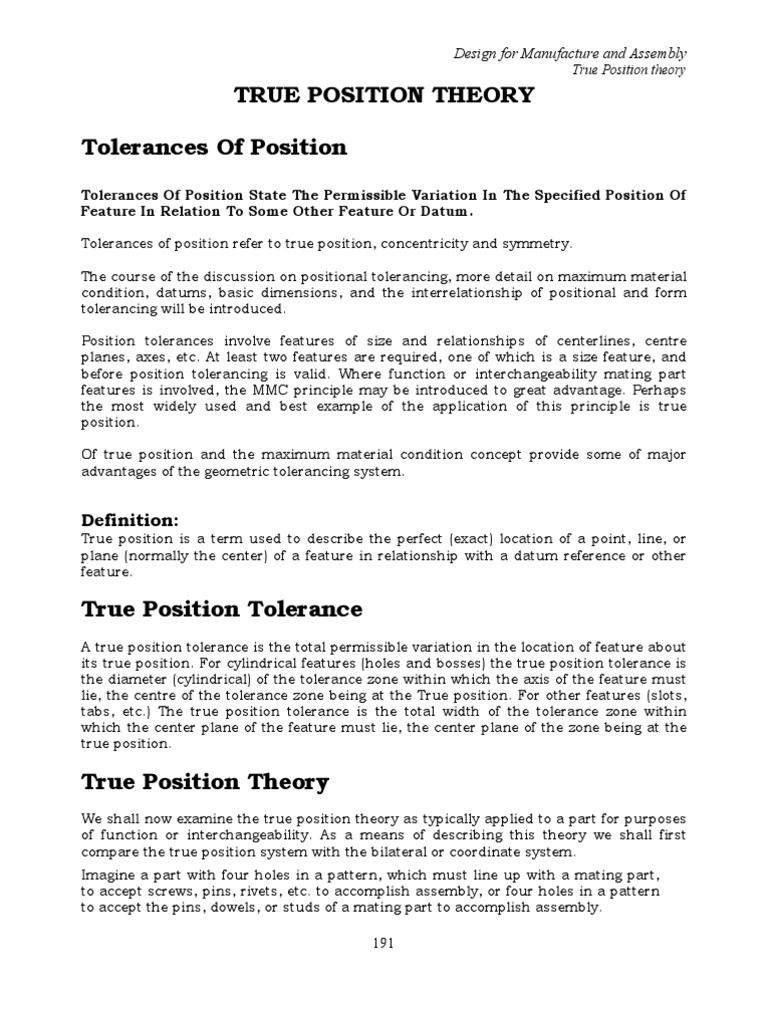 05 - True Position Theory | PDF | Engineering Tolerance | Screw