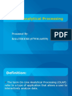 On-Line Analytical Processing: Presented By: B.SATHEESH (07W81A0559)