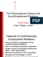 The Psychological Contract and Good Employment Relations: King's College, London