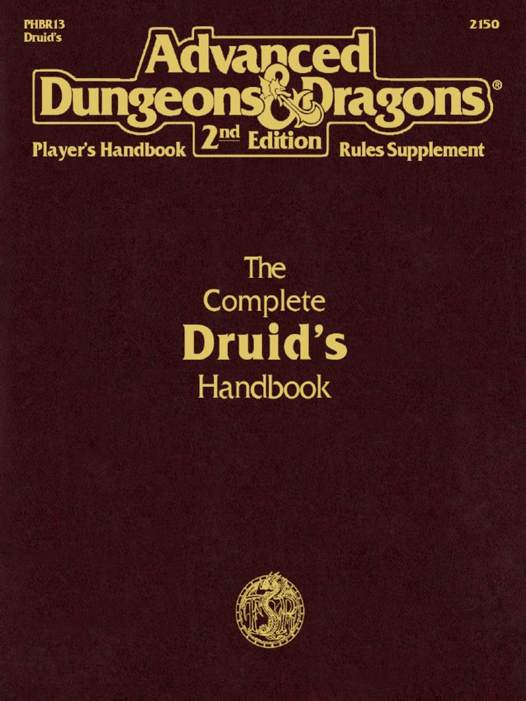 The Complete Druid's Handbook PDF Tsr, Inc. Dungeons & Dragons