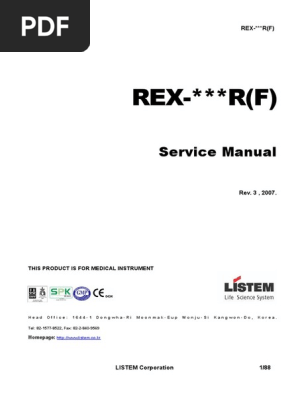 REX-R F Service Manual Rev3 E | PDF | Radiation Protection